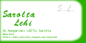 sarolta lehi business card